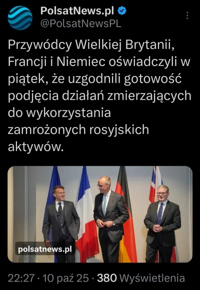 Metris - Dopiero gdy strach zajrzał w oczy, że brakuje pieniędzy na ratowanie Ukrainy...