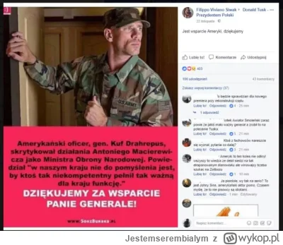 Jestemserembialym - @morgiel: Jest wiele głosów ze swiata. Mysle, ze generał powiedzi...