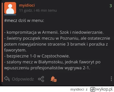 myidioci - #mecz 50% juz jest