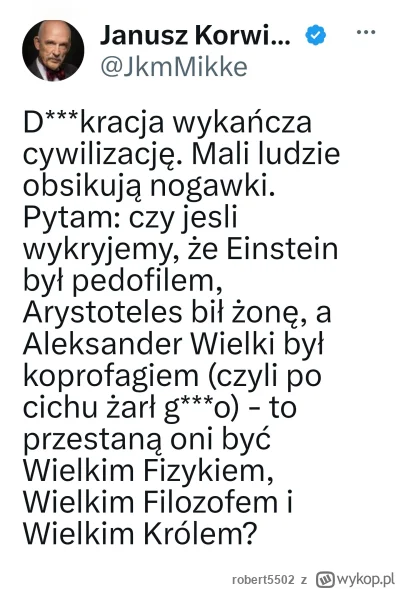 robert5502 - Oczywiście o #jp2 nie mogło zabraknąć mUndrości srula szurow ( ͡° ͜ʖ ͡°)...