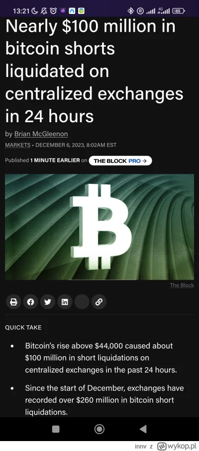 innv - #kryptowaluty #bitcoin 

Zaor trzymasz się tam?