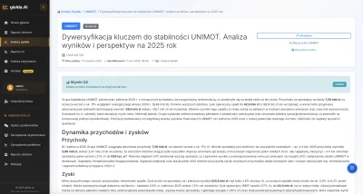 gpw-watch - Wyniki UNIMOT ($UNT) za H1'25 to nie wszystko. 

Prawdziwa gra toczy się ...
