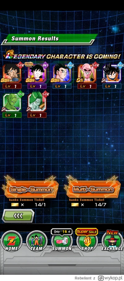 Rebeliant - U mnie brak nowych głównych kart, ale chociaz ticket poprawił humor.
Brak...