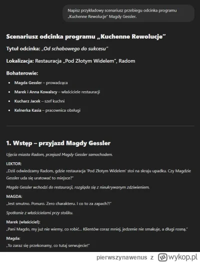 pierwszynawenus - Chat GPT #kuchennerewolucje #chatgpt #ai