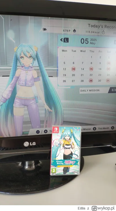 Eillis - Mam i gram w Fitness Boxing z Hatsune Miku.
Może nie jest to najlepsza konso...