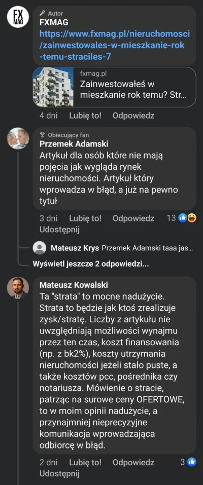 Metylo - Jak nieruchomość drożeje to jesteś bogatszy a jak cena nierucha spada to nic...