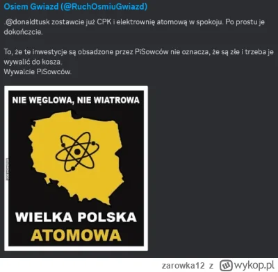 zarowka12 - Głos rozsądku z niespodziewanej strony.
#cpk #atom #polityka