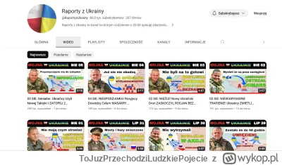 ToJuzPrzechodziLudzkiePojecie - Ktoś wie dlaczego kanał Raport z Ukrainy się nie poja...