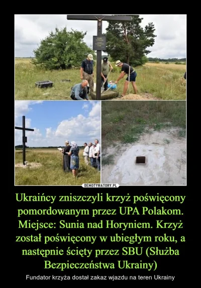 brusilow12 - Morawiecki cichaczem postawił krzyż z patyków w miejscu gdzie kiedyś był...