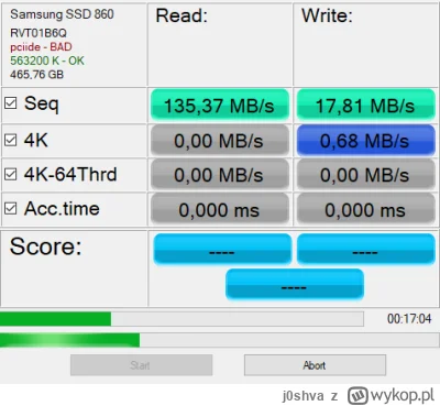 j0shva - @OscarGoldman: windows 10, AS SSD Benchmark juz dziala i jak beda wyniki, to...