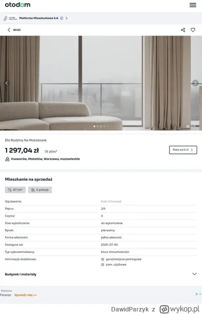 DawidParzyk - Mówiliście, że ceny nie spadają, a tu proszę 67.1 m2 za 1297.04 zł

htt...