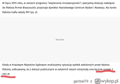 garbal70 - @Rk65a: 2 mln to minimum!!! Dotacje na urządzenia, które nie miały prawa d...