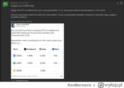 KenMarinaris - #kryptowaluty 22 listopada roku 2022 uzytkownik @Amebcio ostrzegał, by...