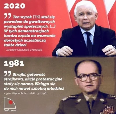 Danuel - No przekonałeś mnie, że Kaczyński niczym się nie różni od Jaruzelskiego.