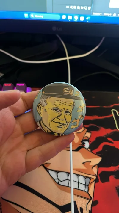 Tyrande - Kupiłam sobie maszynkę do przypinek. Taką zrobiłam niebieskiemu ( ͡° ͜ʖ ͡°)...