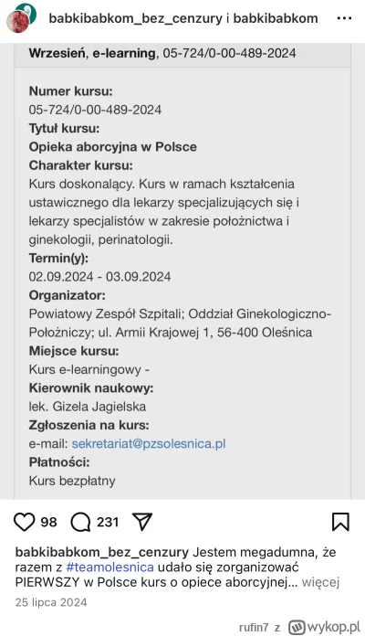 rufin7 - W dodatku ta baba organizuje darmowe szkolenia w temacie