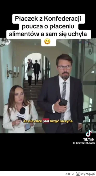 Sin- - Nie pierwszy raz polityka konfederacji załatwia się jego własnymi słowami. I t...