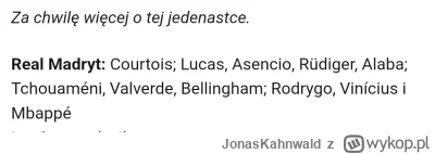 JonasKahnwald - Jest skład Realu
#mecz #realmadryt