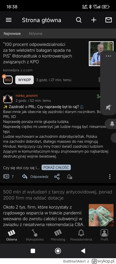 ButtHurtAlert - Ale ten portal upada że jakieś polityczne g---o z 30 plusami jest na ...