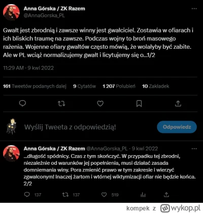 kompek - >to nie jest to samo co zniesienie domniemania niewinności

@placebo_: biorą...