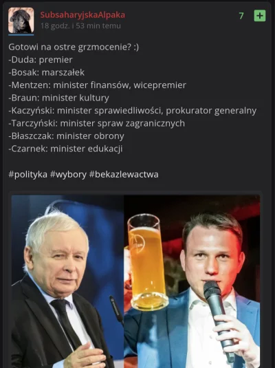 betonoweczolo - #polityka 
Mentzen wprost poprze Nawrockiego, Wykop się zesra, Nawroc...