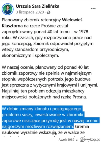 Awela1989 - Żeby to tylko ona blokowała zbiorniki retencyjne.