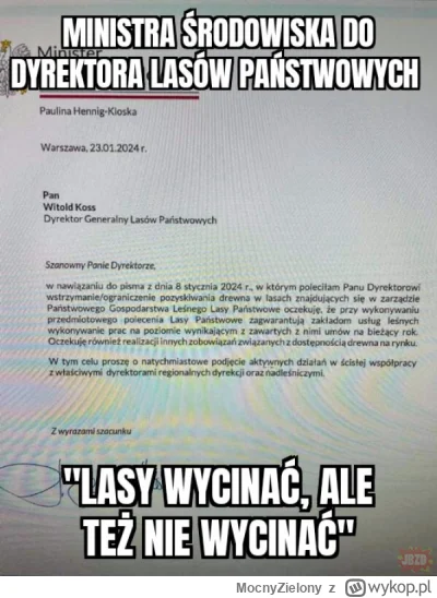 MocnyZielony - Wstrzymają cięcia, ale zakładom usług leśnych będą płacić i drewno nad...