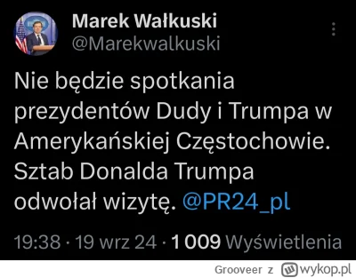 Grooveer - Trump olał Dudę to Duda może teraz odwiedzić powodzian xD
#powodz #polityk...