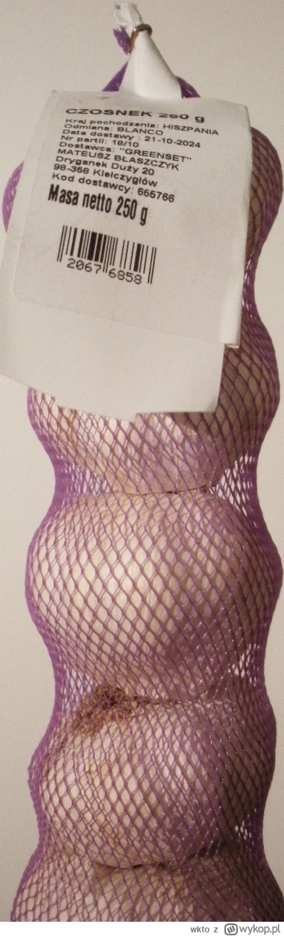 wkto - #listaproduktow
#czosnek blanco #biedronka
aktualny producent: tajny, Hiszpani...