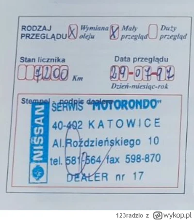 123radzio - Tu zdjęcie z innego serwisu w tym samym dniu co auto zostało kupione i na...