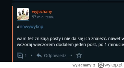 wyjechany - @wyjechany: na wykopie czas leci do tyłu. tutaj ze juz nie 59 minut temu ...