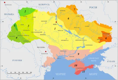 osetnik - Większość tarczy ukraińskiej (1 na mapie), na której mają się znajdować zło...