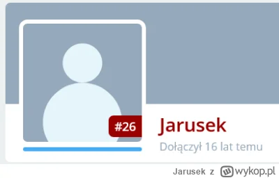 Jarusek - Dzisiaj mi pękło dokładnie 16 lat na wykopie. 

Poziome tego portalu tak sp...