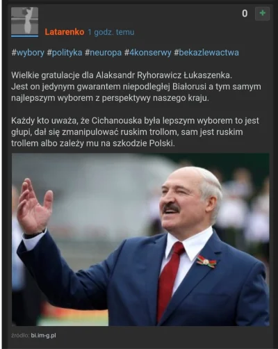 officer_K - Przypominam jaką opinię o łukaszence (prowodyrze sytuacji na granicy) ma ...