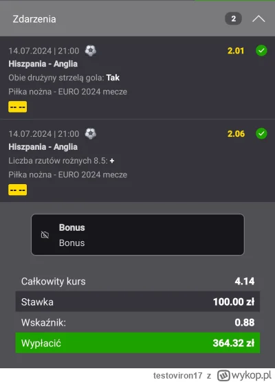 testoviron17 - Elegancko, zawsze coś
#mecz #bukmacherka