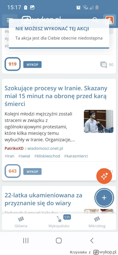 Krzysiake - Czy wiadomo dlaczego nie mogę niczego wykopać?