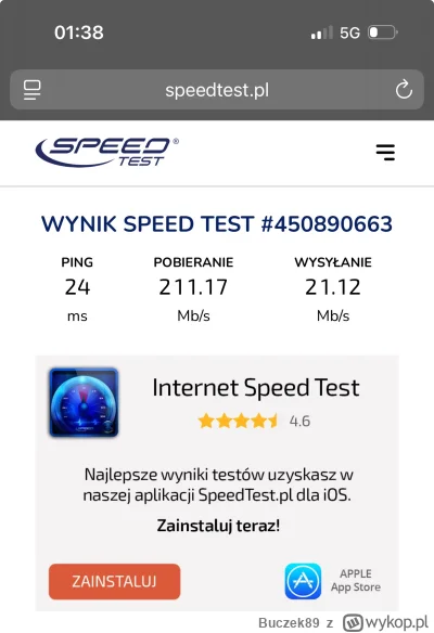 Buczek89 - @Zwierz33 nie jest źle, u mnie mobilny też deczko szybszy jak u ciebie