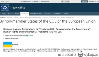 neurotiCat - Grubo:
Ukraina złożyła wniosek do Rady Europy o częściowe wystąpienie z ...