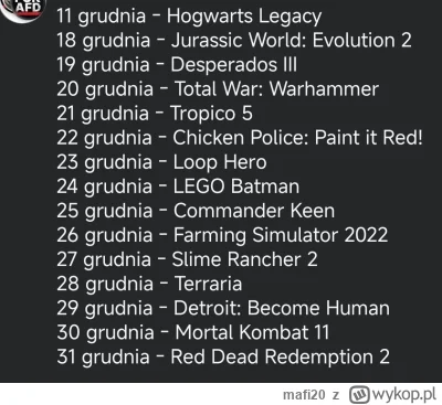 mafi20 - Będę grał w grę 
#epicgames #gry #reddeadredemption2 #sylwester