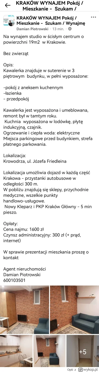 Opti - #patodeweloperka #krakow #mieszkania 
Pan agent nieruchomości Damian Piotrowsk...