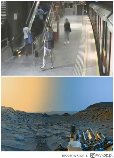 mocarnyknur - Zdjęcie stacji warszawskiego metra vs zdjęcie Marsa