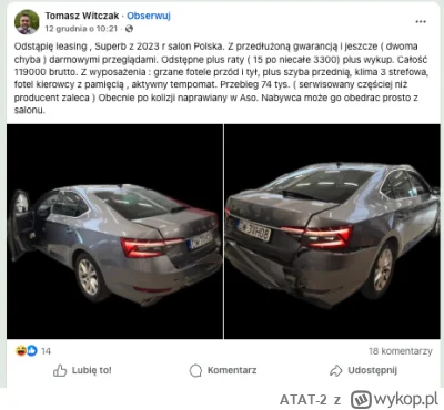 ATAT-2 - @ATAT-2: Sam nie wiem czy lepiej brać pouberową toyote czy rozbitą Skodę... ...