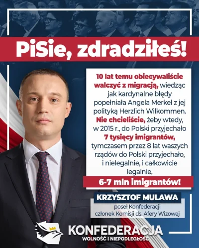 h.....x - Poseł Konfederacji alarmuje. PiS wprowadzil 6-7 mln migrantów do Polski.
#p...
