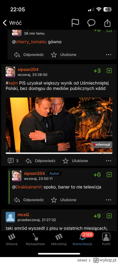 d4wid - @sipson204 btw jak już chcesz być śmieszny, to chociaż udawaj lepiej, bo nawe...