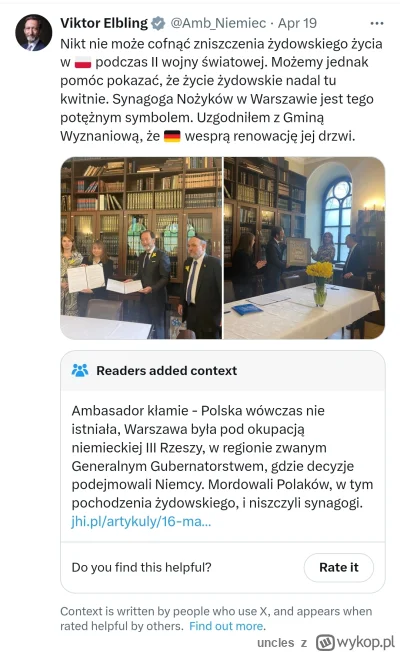 uncles - Ambasador Niemiec.
Oczywiście nasza obecna władza ma to w nosie ( ͡º ͜ʖ͡º)

...