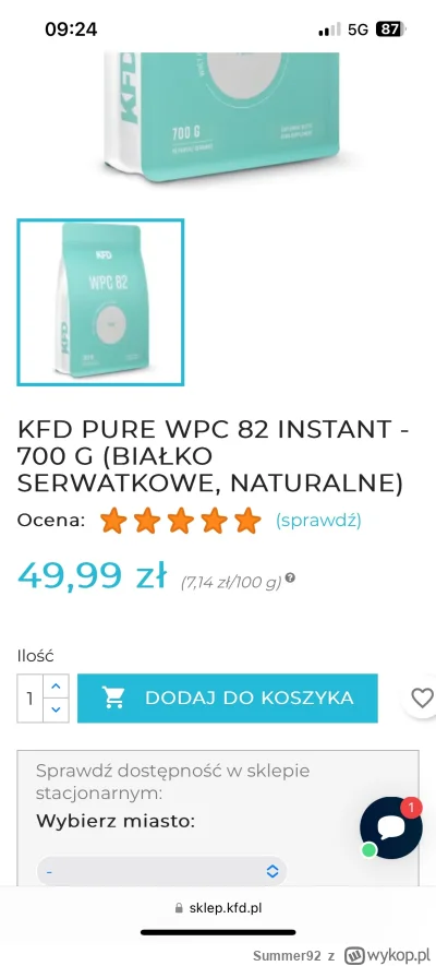 Summer92 - Ktoś mówił, że ceny białka na rynkach spadają. W #kfd zdaje się, że 5 zł d...