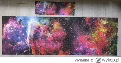 vivianka - #puzzle panorama nieba ułożona :)  Był to prezent z #wykopaka