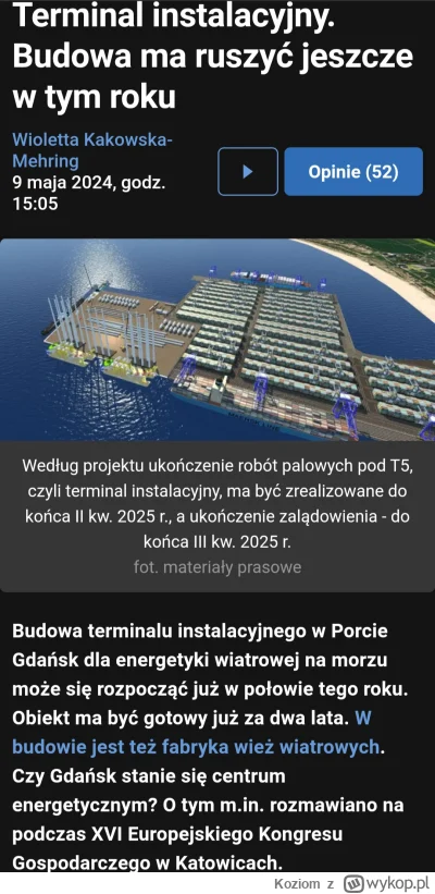 Koziom - O tej inwestycji praktycznie się nie mówi, ale z tego co tu pisze, jest ona ...