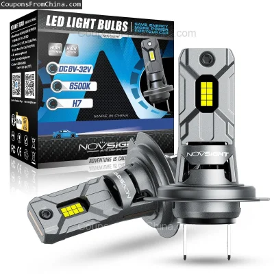 n____S - ❗ NOVSIGHT N64 Pair 6500K Car LED Headlight Bulbs H7
〽️ Cena: 12.99 USD (dot...