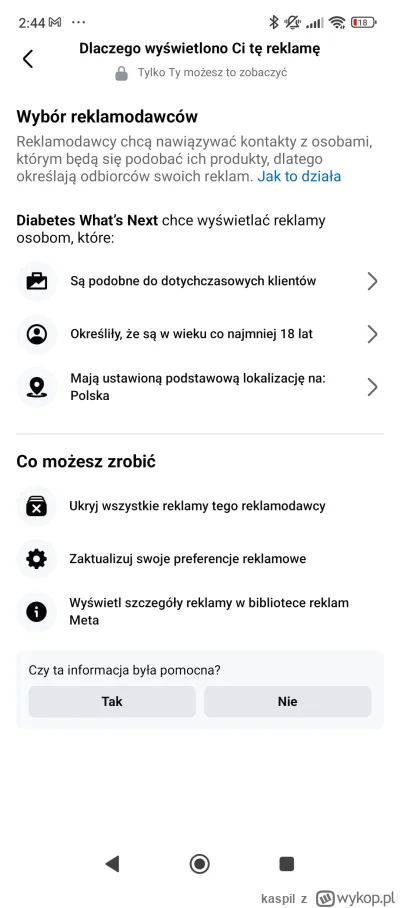 kaspil - #facebook uznał że mam cukrzycę.